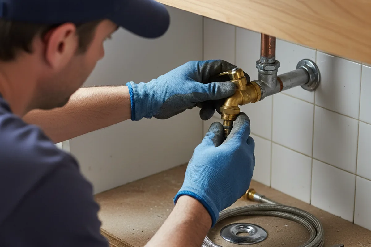 Shutoff valve and fitting work during Emergency Plumbing in Prairie View